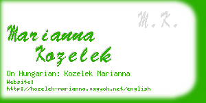 marianna kozelek business card